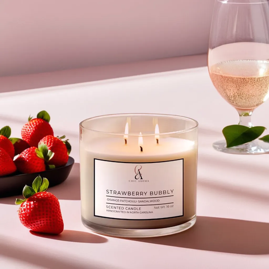 Strawberry Bubbly Scented Candle